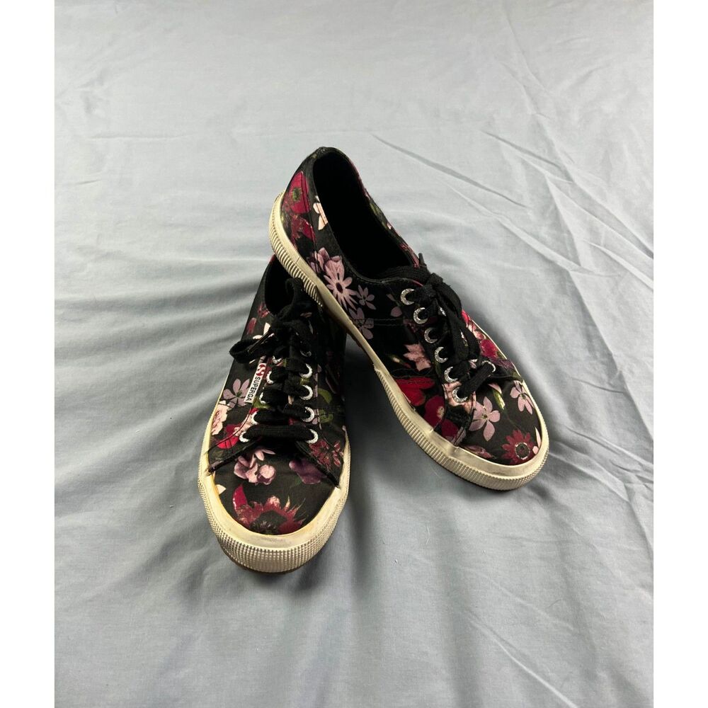 Superga Women's Fanrosow Floral Print Low Top Casual Sneakers Lace Up Size 8